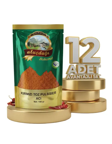 Aluçdağı Acı Kırm Toz Biber 12x100 Gr - 1