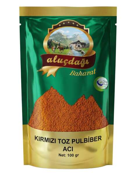 Aluçdağı Acı Kırmızı Toz Biber 100 Gr - 1