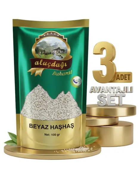 Aluçdağı Beyaz Haşhaş 3x100 Gr - 1