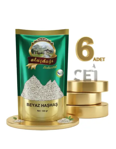 Aluçdağı Beyaz Haşhaş 6x100 Gr - Aluçdağı