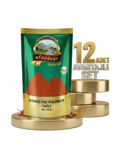 Aluçdağı Tatlı Kırm Toz Biber 12x100 Gr - 1
