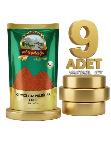 Aluçdağı Tatlı Kırm Toz Biber 9x100 Gr - 1
