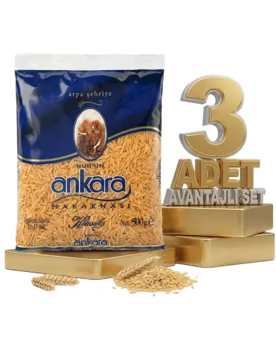 Ankara Arpa Şehriye Makarna 3x500 Gr - Ankara Makarna