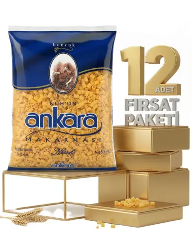 Ankara Boncuk Makarna 12x500 Gr - Ankara Makarna