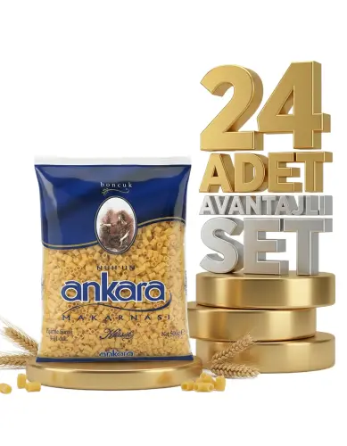Ankara Boncuk Makarna 24x500 Gr - Ankara Makarna