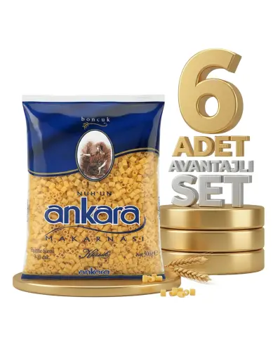 Ankara Boncuk Makarna 6x500 Gr - Ankara Makarna