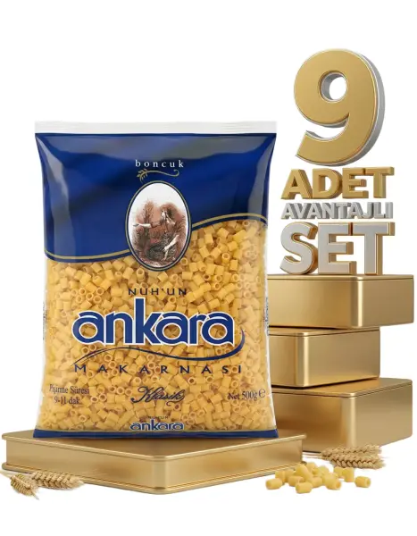 Ankara Boncuk Makarna 9x500 Gr - 1