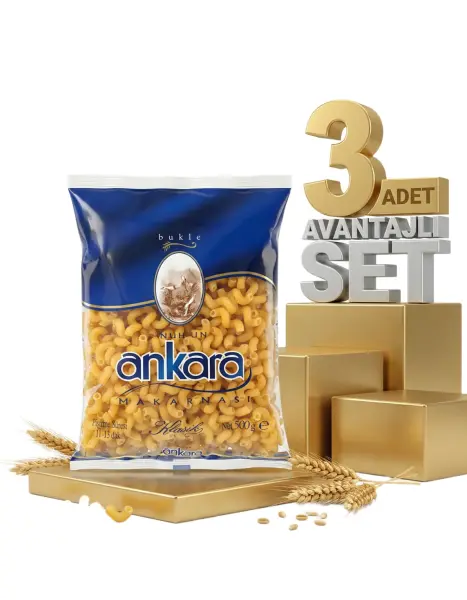 Ankara Bukle Makarna 3x500 Gr - 1