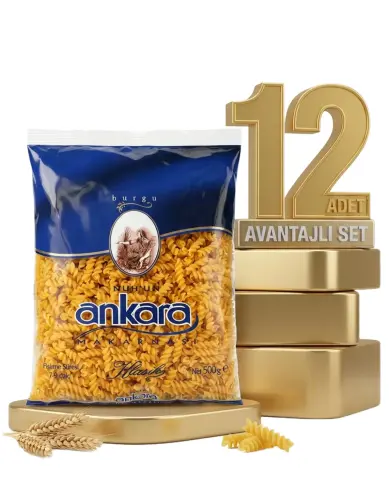 Ankara Burgu Makarna 12x500 Gr - Ankara Makarna