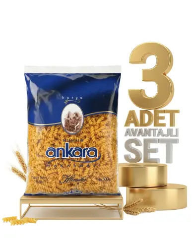 Ankara Burgu Makarna 3x500 Gr - Ankara Makarna