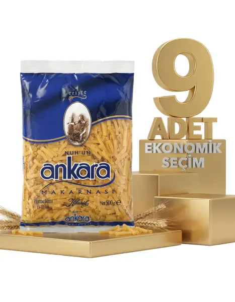 Ankara Erişte Makarna 9x500 Gr - 1