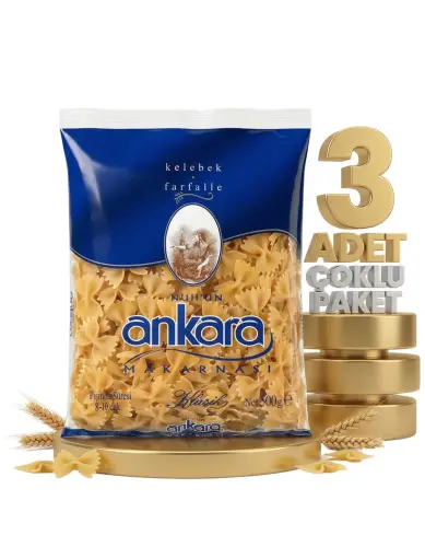Ankara Fiyonk Makarna 3x500 Gr - Ankara Makarna