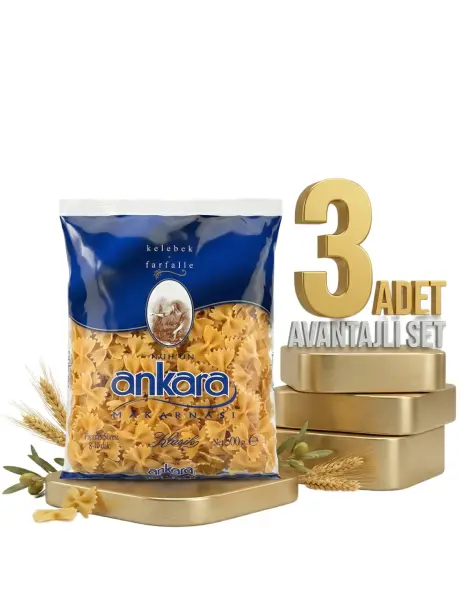 Ankara Kelebek Makarna 3x500 Gr - 1