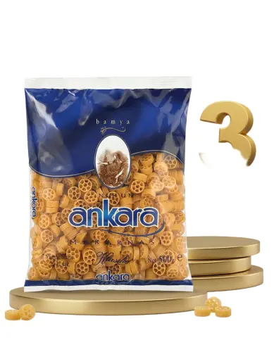 Ankara Makarna Bamya 3x500 Gr - ANKARA MAKARNA