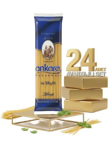 Ankara Makarna Linguine Yassı Çubuk 24x500 Gr - 1