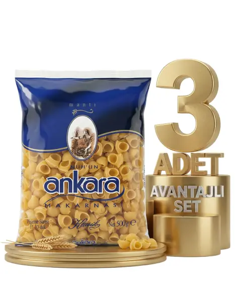 Ankara Mantı Makarna 3x500 Gr - 1