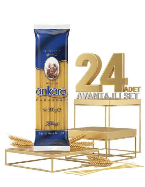 Ankara Spaghetti Makarna 24x500 Gr - 1