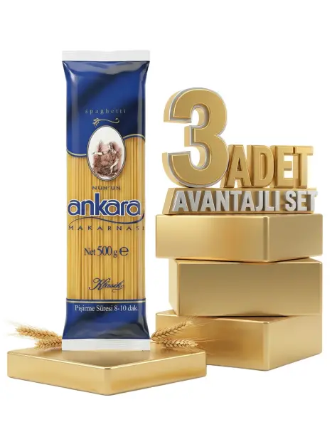 Ankara Spaghetti Makarna 3x500 Gr - 1