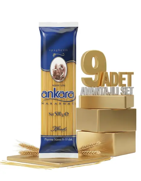 Ankara Spaghetti Makarna 9x500 Gr - 1