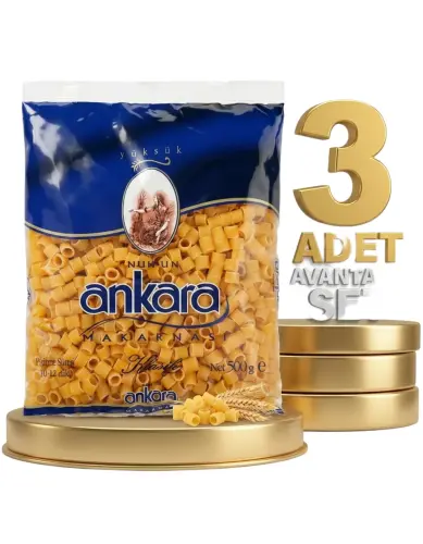 Ankara Yüksük Makarna 3x500 Gr - Ankara Makarna