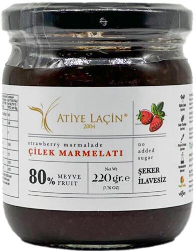 Atiye Laçin Şeker İlavesiz Çilek Marmelatı 220 Gr - Atiye Laçin