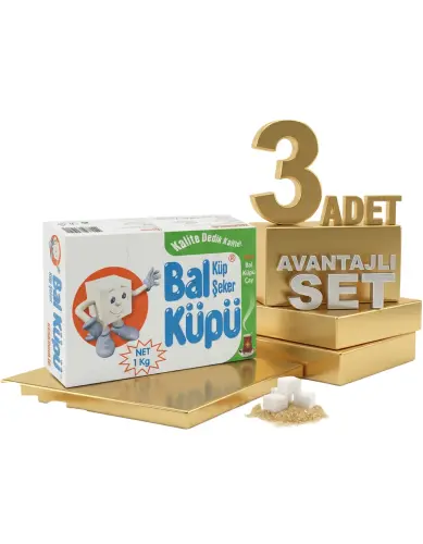 Balküpü Küp Şeker 3x1 Kg - Balküpü