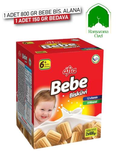 Bebe Bisküvisi 800 Gr (150 Gr Bebe Bisküvi Hediyeli) - 1
