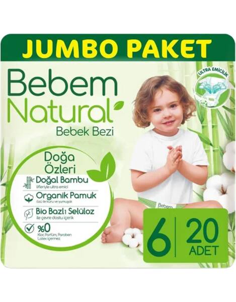 Bebem Natural Extra Large Jumbo 20X6lı - 1