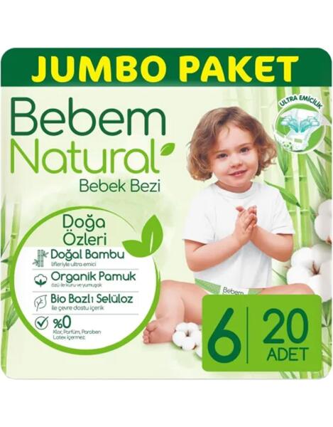 Bebem Natural Extra Large Jumbo 20X6lı - 1