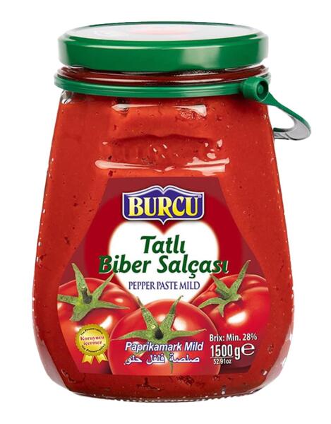 Burcu Tatlı Biber Salçası Kavanoz 1500 Gr - 1