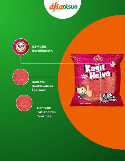 Çilekli Kağıt Helva 45 Gr - 2