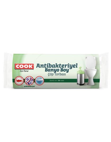 Cook Çöp Poşeti Antibakteriyel Banyo 32x42Cm - 1