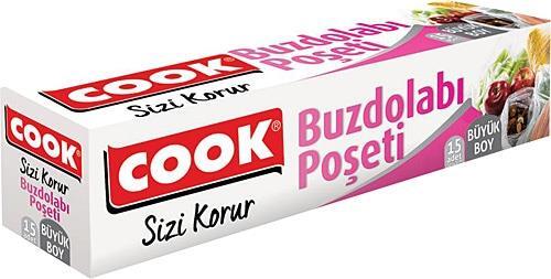 Cook Ekonomik Paket Büyük Boy Buzdolabı Poşeti 30X45 Cm - Cook