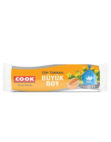 Cook Kavun Kokulu Büyük Boy Büzgülü Çöp Torbası Büzgülü 55x60 Cm - Cook