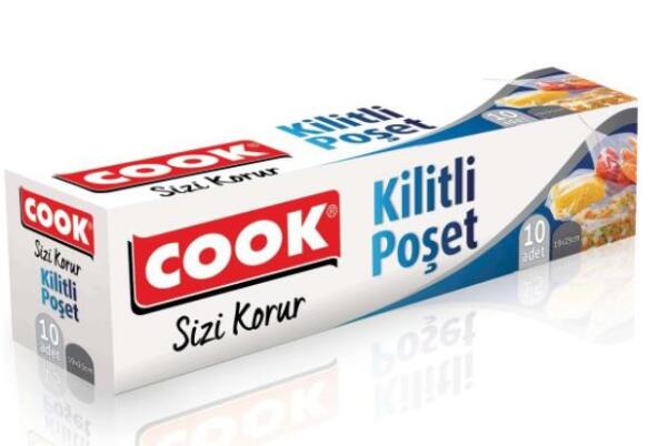 Cook Kilitli Buzdolabı Poşeti 10lu 19x25 Cm - 1