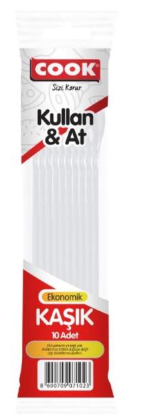 Cook Plastik Kaşık 10lu - 1