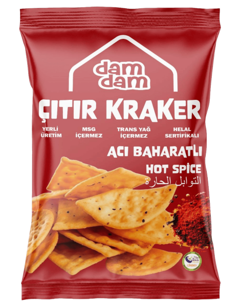 Damdam Acı Baharatlı Çıtır Kraker 100 Gr - 1