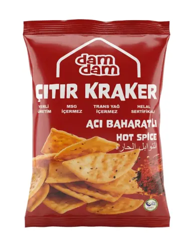 Damdam Acı Baharatlı Çıtır Kraker 100 Gr - Damdam