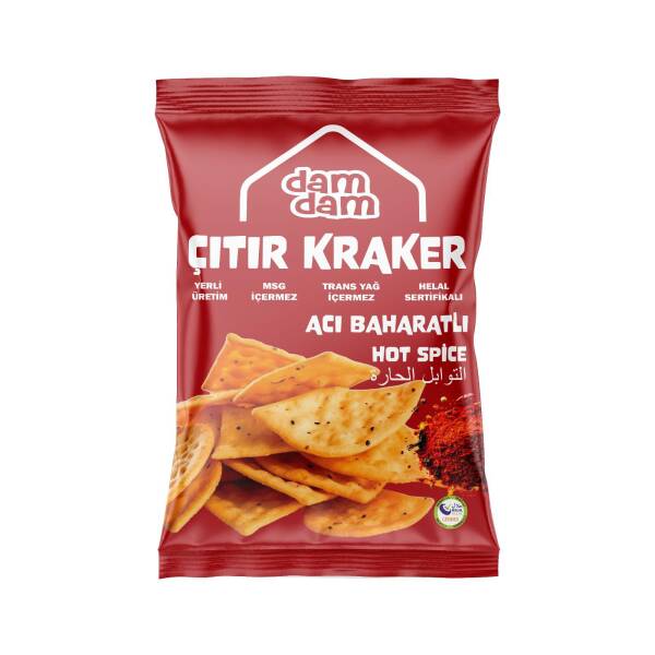 Damdam Acı Baharatlı Çıtır Kraker 100 Gr - 1
