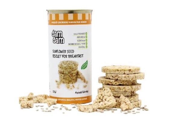 Damdam Ayçiçeği Çekirdeği Kahvaltılık Bisküvi 130 Gr - 1