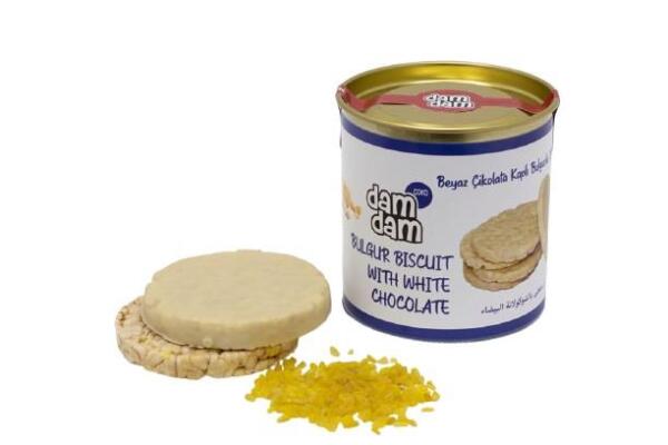 Damdam Beyaz Çikolatalı Bulgurlu Bisküvi 110 Gr - 1