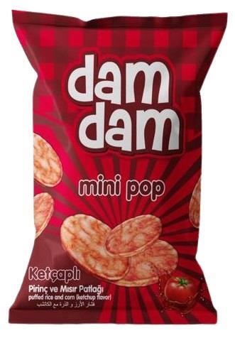 Damdam Mini Pop Ketçaplı Pirinç ve Mısır Patlağı 50 Gr - 1