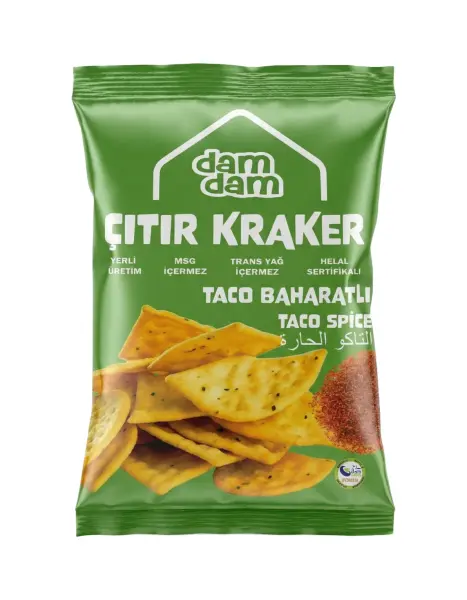 Damdam Taco Baharatlı Çıtır Kraker 100 Gr - 1