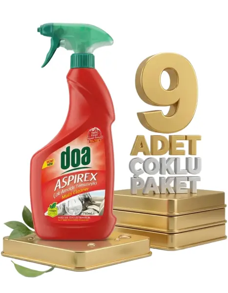 Doa Aspirex Çok Amaçlı Genel Temizleyici 9x750 Ml - 1