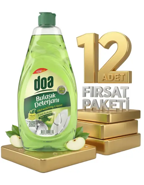 Doa Bulaşık Deterjanı Elma 12x750 Ml - 1