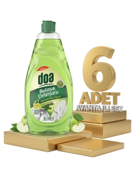 Doa Bulaşık Deterjanı Elma 6x750 Ml - 1