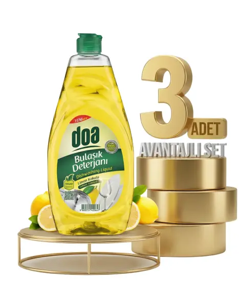 Doa Bulaşık Deterjanı Limon 3x750 Ml - 1