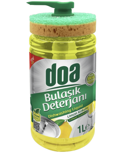 Doa Bulaşık Deterjanı Limon Süngerli 1000 Ml - Doa