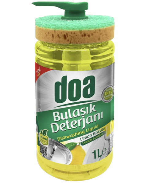Doa Bulaşık Deterjanı Limon Süngerli 1000 Ml - 1