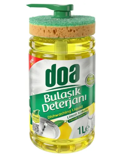Doa Bulaşık Deterjanı Limon Süngerli 1000 Ml - Doa